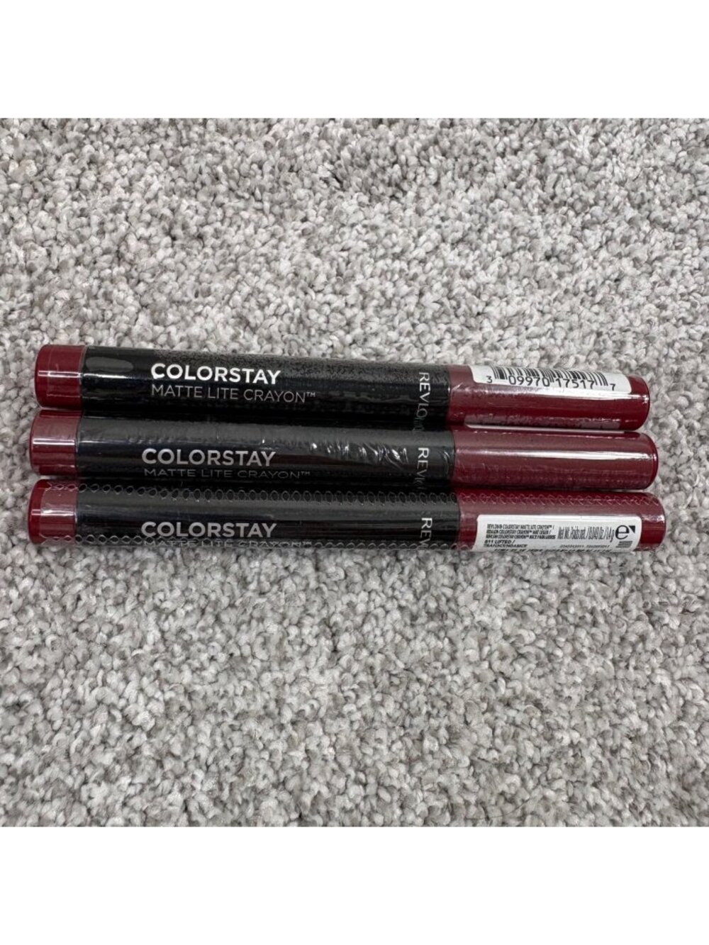 Revlon Colorstay Matte Lite Crayon Lipstick  011 Lifted Lot of 3 New